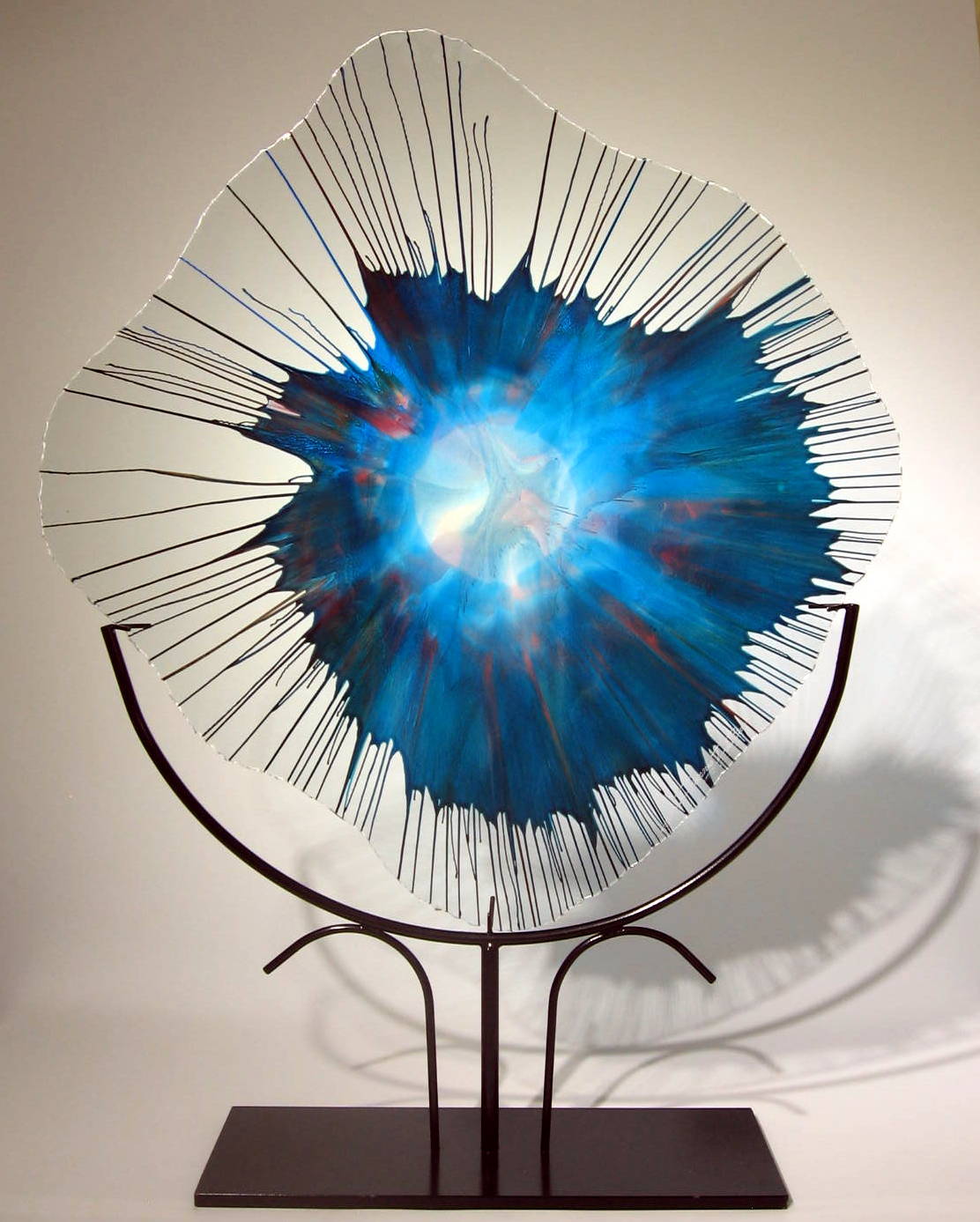 DD-230805 Energy Web Blue/Red $925 at Hunter Wolff Gallery